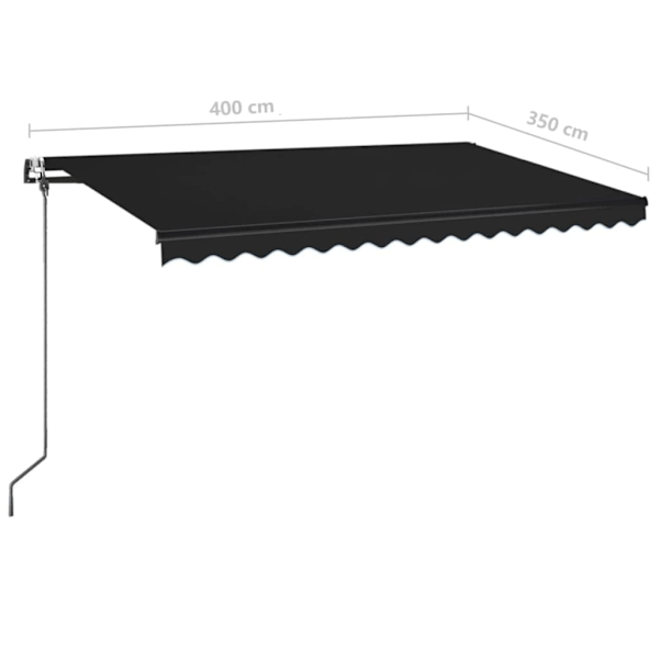 vidaXL Automatisk markis 400x350 cm antracit Antracit