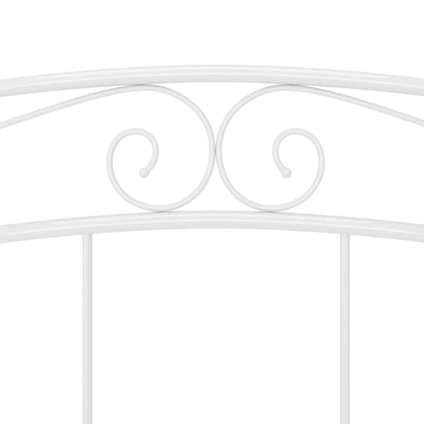 vidaXL Sängram vit metall 200x200 cm Vit
