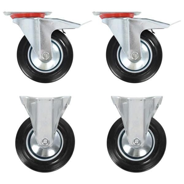 vidaXL Hjul 4 st 160 mm