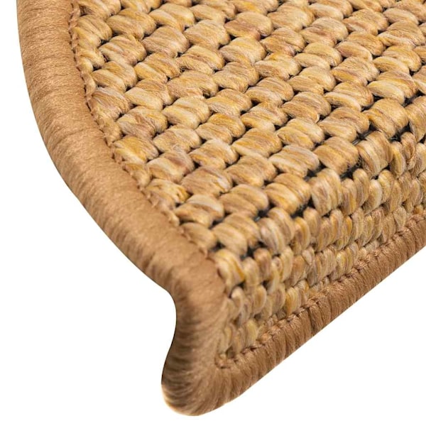 vidaXL Trappstegsmattor självhäftande sisal 15 st 56x17x3 cm sisal Orange