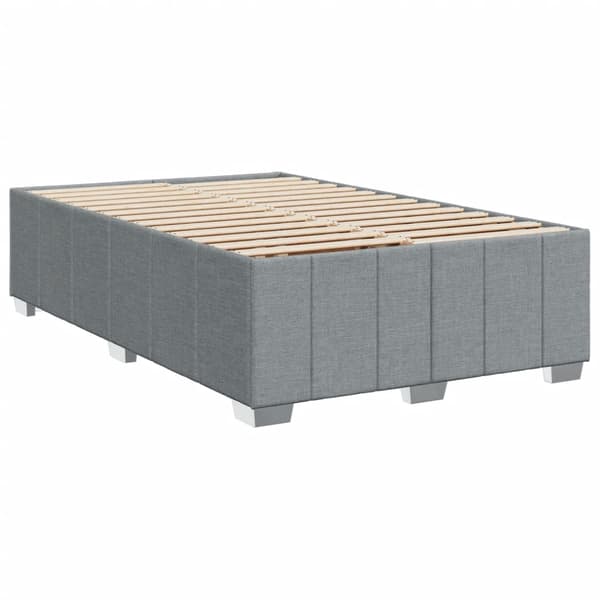 vidaXL Ramsäng med madrass ljusgrå 120x200 cm tyg Grå
