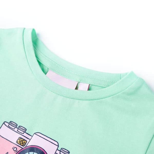 vidaXL T-shirt för barn stark grön 116 Grön