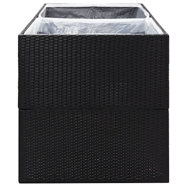 vidaXL Odlingslåda svart 157x80x80 cm konstrotting Svart
