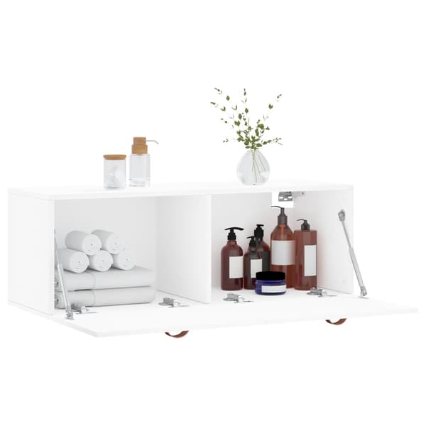 vidaXL Väggskåp vit 100x36,5x35 cm konstruerat trä Vit