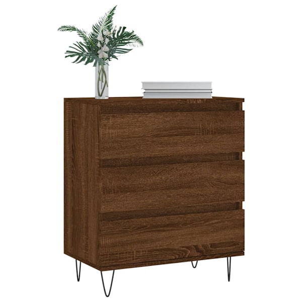 vidaXL Byrå brun ek 60x35x70 cm konstruerat trä Brun