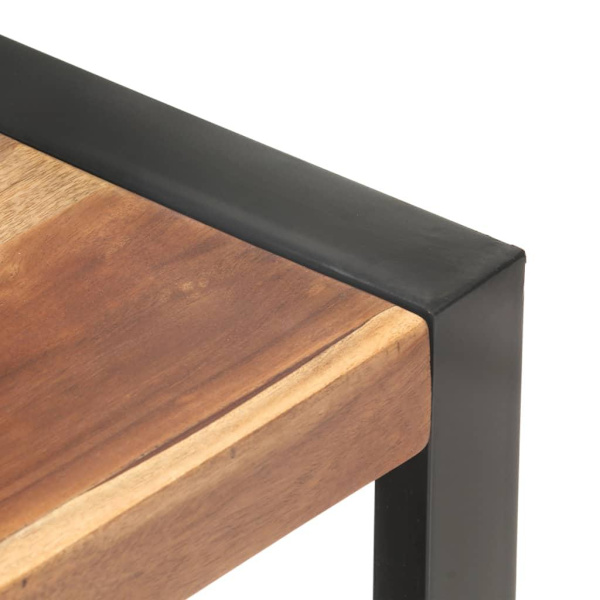 vidaXL Tv-bänk 120x35x45 cm massivt trä med honungsfinish Brun