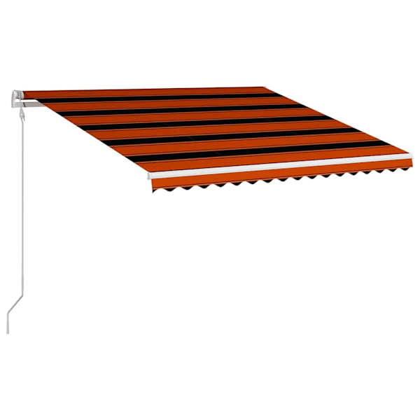 vidaXL Markis automatiskt infällbar 400x300 cm orange och brun Orange