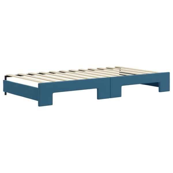 vidaXL Dagbädd utdragbar blå 100x200 cm sammet Blå