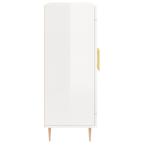 vidaXL Skänk vit högglans 69,5x34x90 cm konstruerat trä Vit