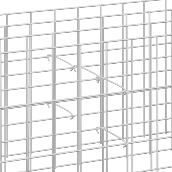 vidaXL Krokar till gabion 50 st galvaniserat stål 20 cm Silver