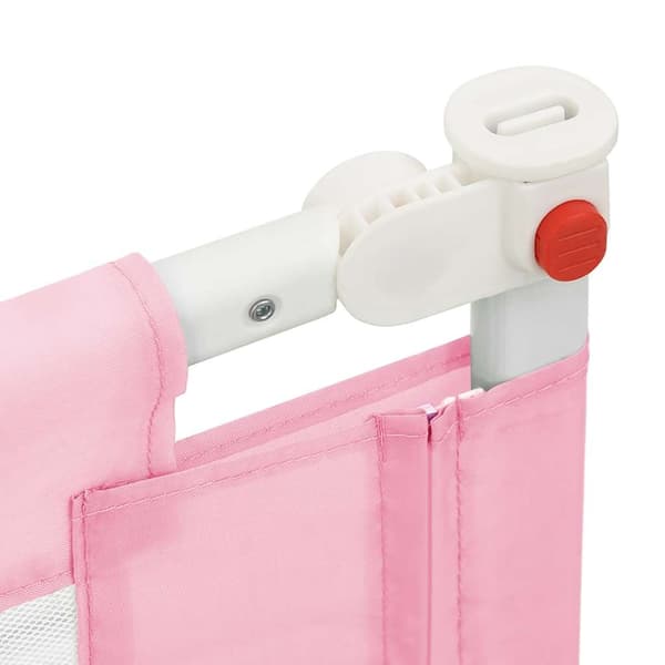 vidaXL Sängskena för barn rosa 90x25 cm tyg Rosa