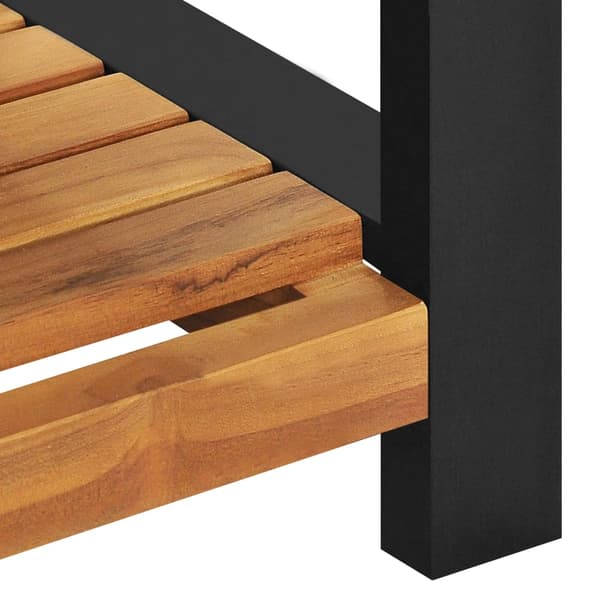 vidaXL Bänk 120 cm massiv teak Vit