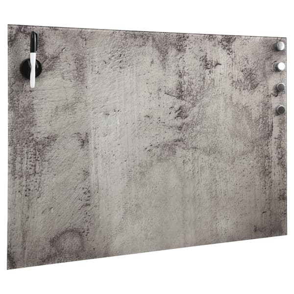 vidaXL Magnetisk glastavla väggmonterad 50x30 cm grå