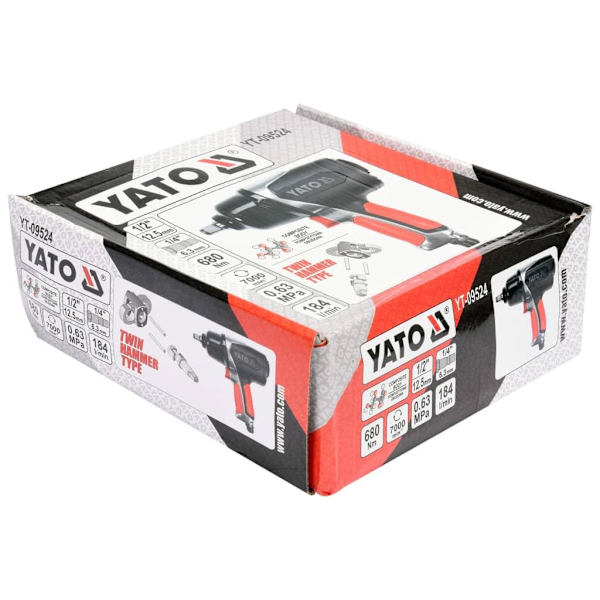 YATO Tryckluftsdriven mutterdragare 1/2" 680Nm