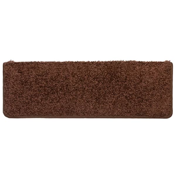 vidaXL Trappmattor 10 st 65x21x4 cm bruna rektangulära kanter Brun