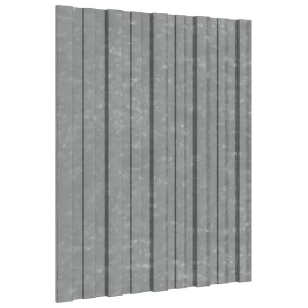 vidaXL Takprofiler 36 st galvaniserat stål silver 60x45 cm