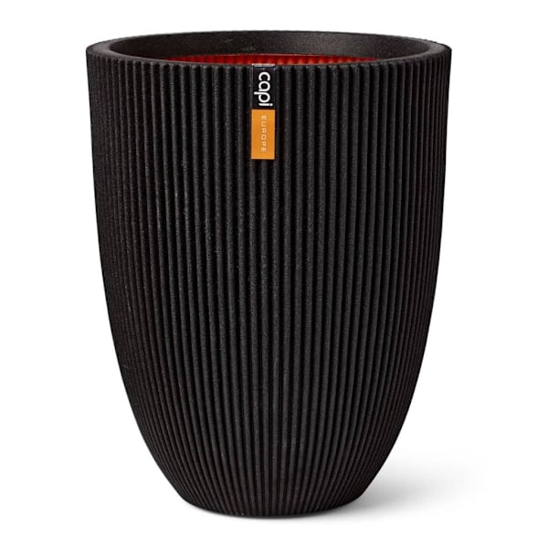 Capi Vas elegant Groove 34x46 cm svart Svart