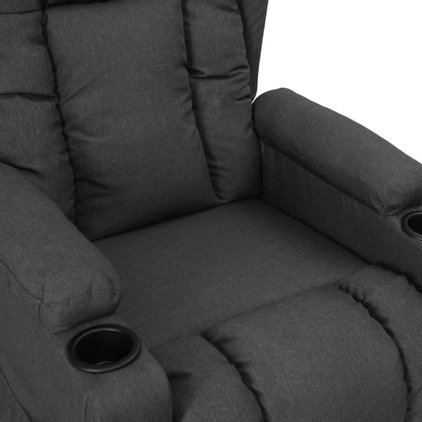 vidaXL Reclinerfåtölj mörkgrå tyg grå