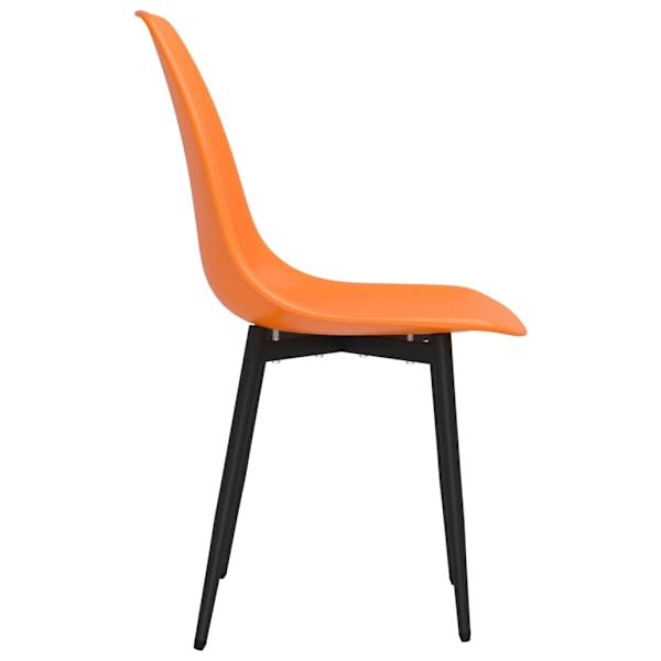 vidaXL Matstolar 2 st orange PP Orange