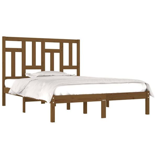 vidaXL Sängram honungsbrun massiv furu 200x200 cm Brun