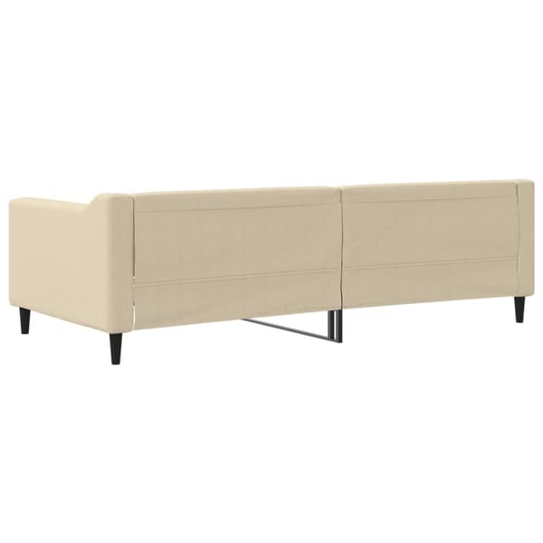 vidaXL Dagbädd gräddvit 90x200 cm tyg Kräm
