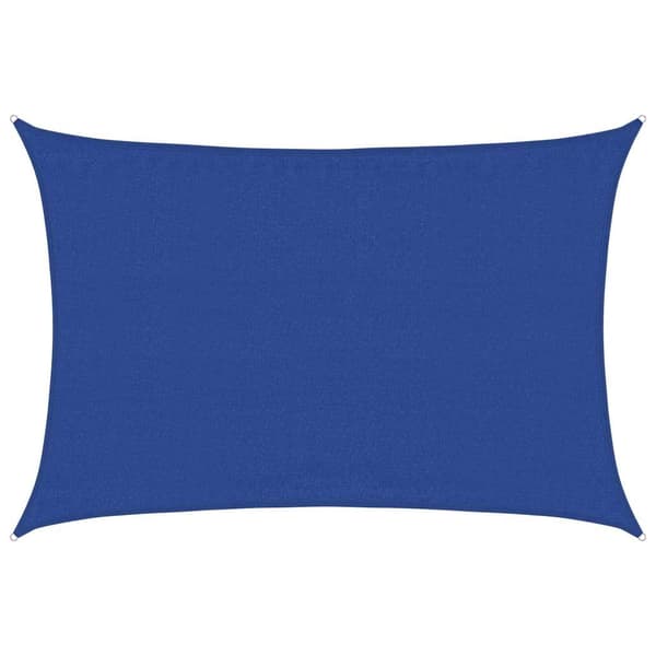 vidaXL Solsegel 160 g/m² rektangulär blå 3,5x5 m HDPE Blå