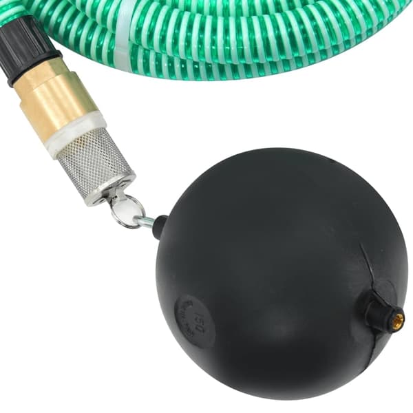 vidaXL Sugslang med kopplingar mässing grön 1,1" 3 m PVC Grön