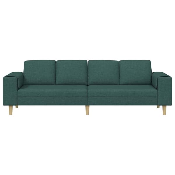 vidaXL Vardagsrumsoffa Mörkgrön 250 x 77 x 76 cm Polyester Grön