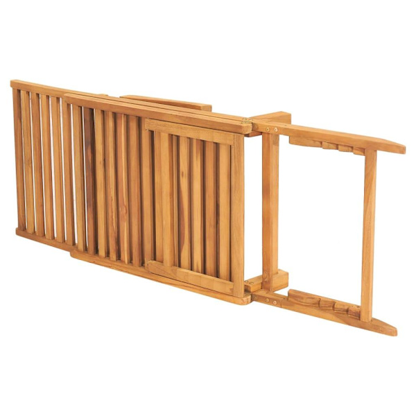 vidaXL Solsäng massiv teak Brun