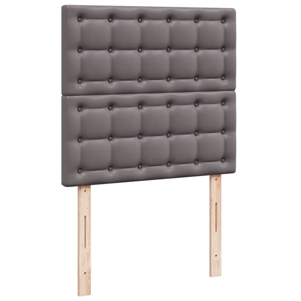 vidaXL Ramsäng med madrass grå 80x200 cm konstläder Grå