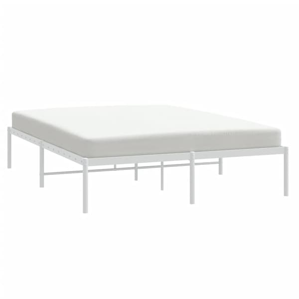 vidaXL Sängram metall vit 140x200 cm Vit
