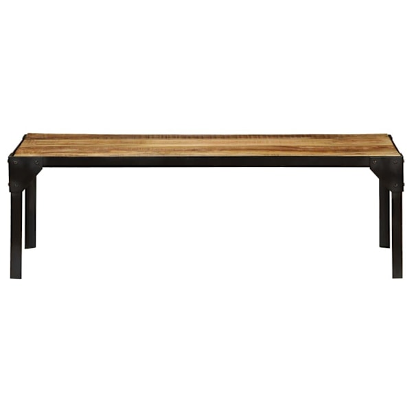 vidaXL Soffbord massivt grovt mangoträ och stål 110 cm Brun
