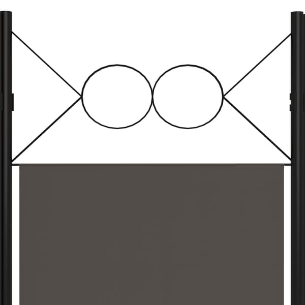 vidaXL Rumsavdelare 5 paneler antracit 200x180 cm Antracit