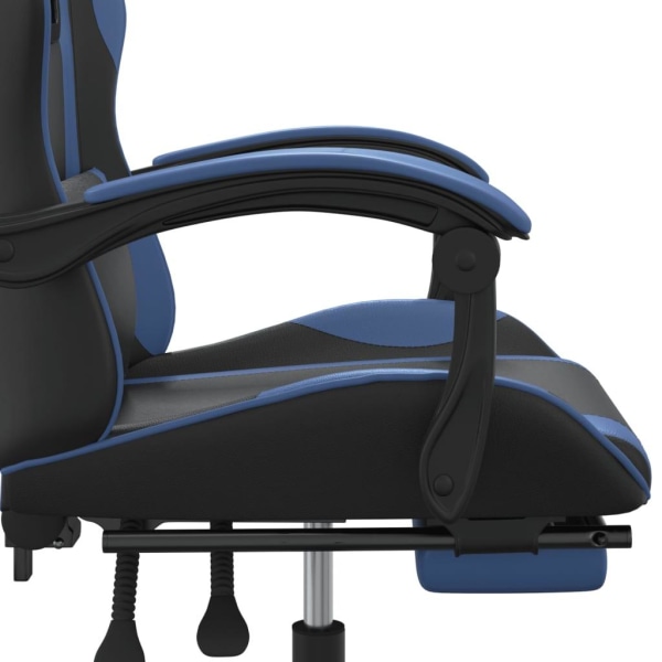 vidaXL Gamingstol med fotstöd svart och blå konstläder Svart a68c | Svart |  15650 | Fyndiq