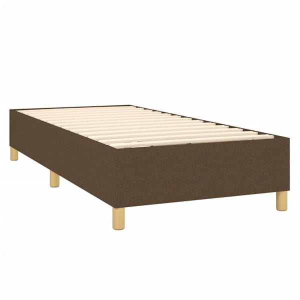 vidaXL Ramsäng med madrass mörkbrun 100x200 cm tyg Brun