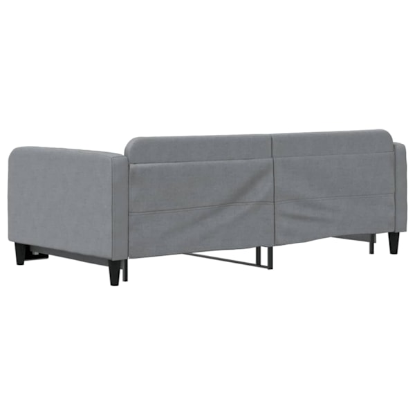 vidaXL Dagbädd utdragbar ljusgrå 100x200 cm tyg Grå