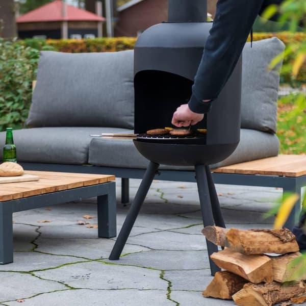RedFire Eldstad med grill Fuego stor svart Svart