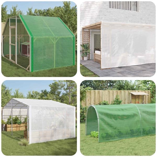 vidaXL Leno presenning 260 g/m² 3x3 m vit Vit