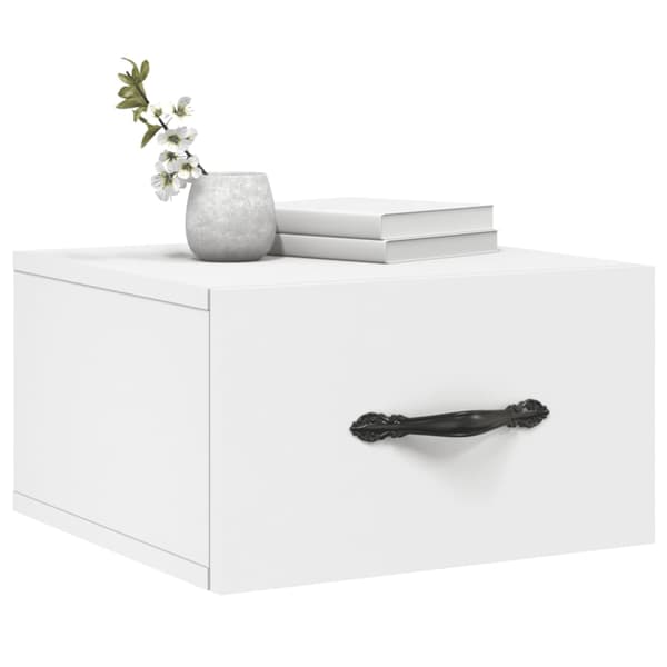 vidaXL Väggmonterat sängbord vit 35x35x20 cm Vit
