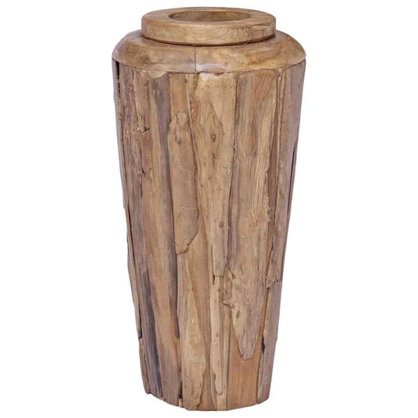 vidaXL Dekorativ vas 40x80 cm massiv teak Brun