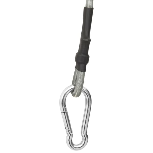vidaXL Rep med karbinhake 4 st gummi Silver
