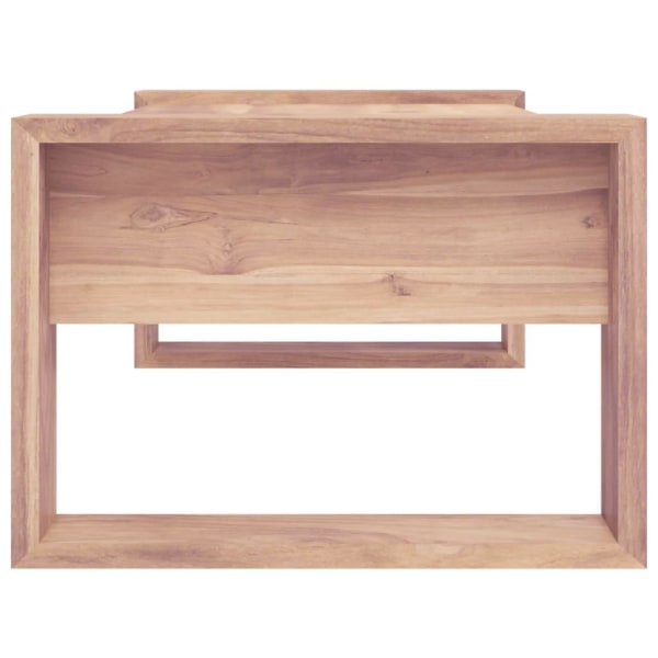 vidaXL Soffbord 110x60x40 cm massiv teak Brun