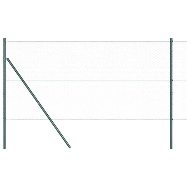 vidaXL Hexagonalt staket markfäste 100 x 1 m PVC-belagda stål Grå Mesh Grå