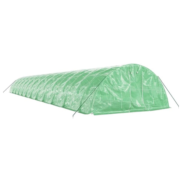 vidaXL Växthus med stålram grön 120 m² 24x5x2,3 m Grön