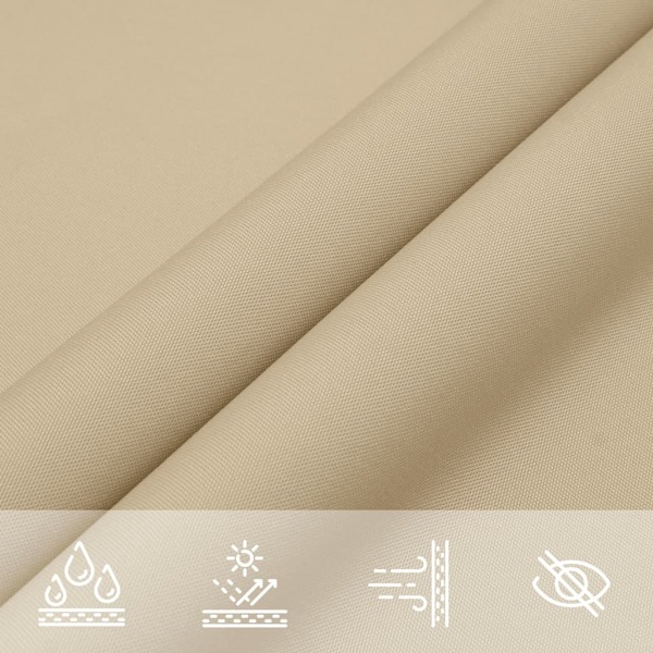 vidaXL Solsegel Oxfordtyg trekantigt 4x5x5 m beige Beige