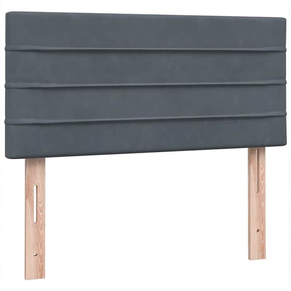 vidaXL Ramsäng med madrass mörkgrå 80x210 cm sammet Grå