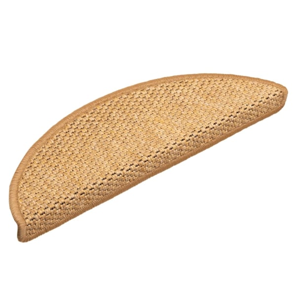 vidaXL Trappstegsmattor självhäftande sisal 15 st 56x17x3 cm sisal Orange
