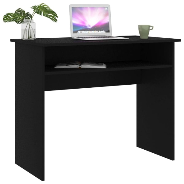 vidaXL Skrivbord svart 90x50x74 cm konstruerat trä Svart