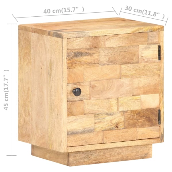 vidaXL Nattduksbord 40x30x45 cm massivt mangoträ Brun