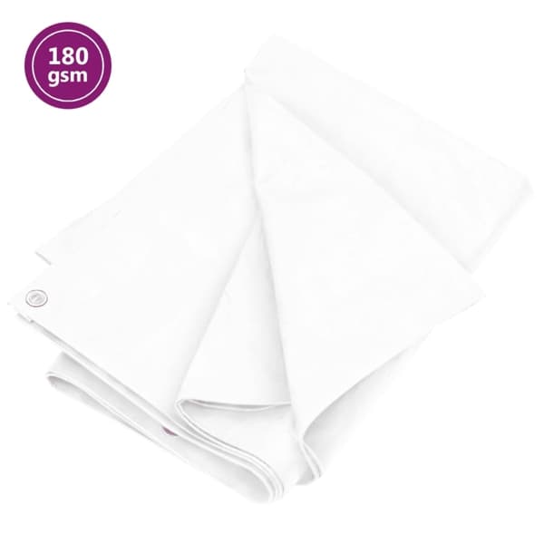 vidaXL Presenning 180 g/m² 3x6 m vit HDPE Vit